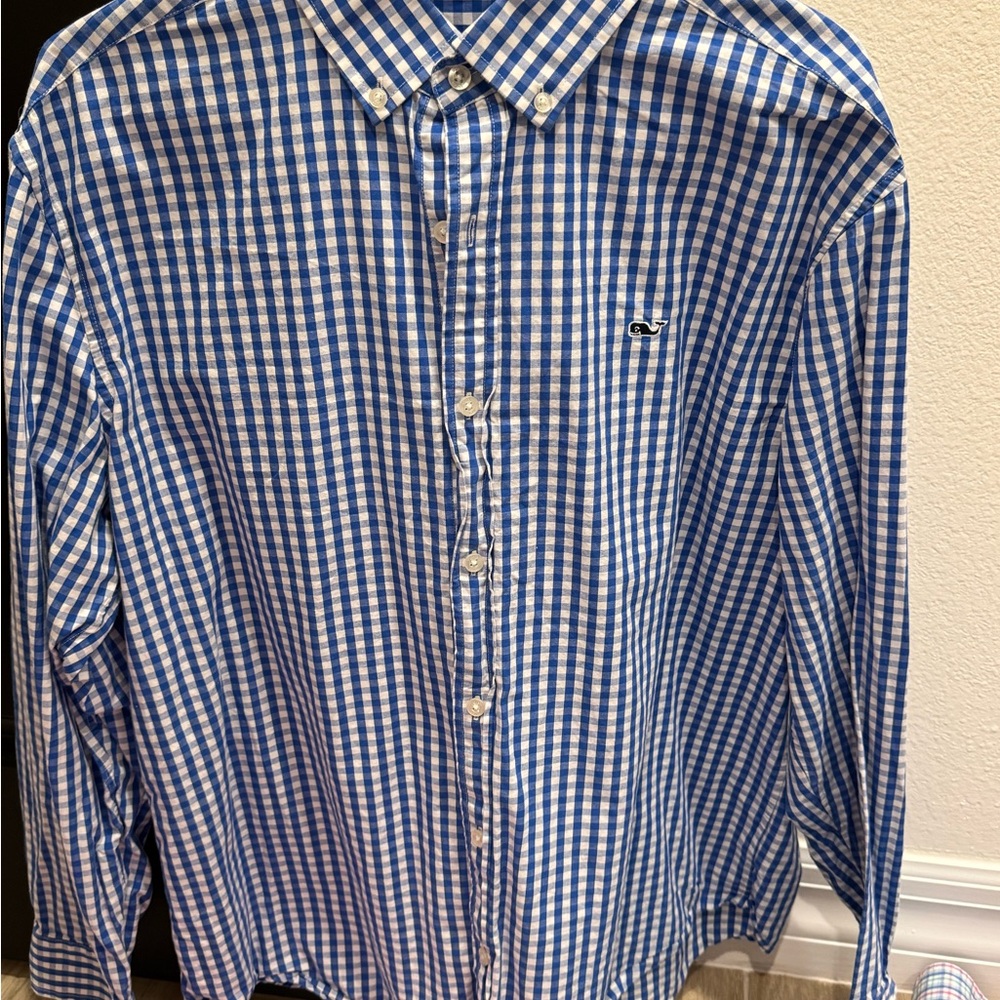 Vineyard Vines Blue Casual Button Down Shirt